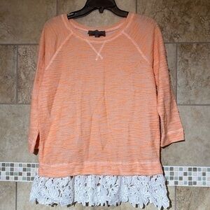 Anthro Sunday in Brooklyn Mock Layer Lace Top S